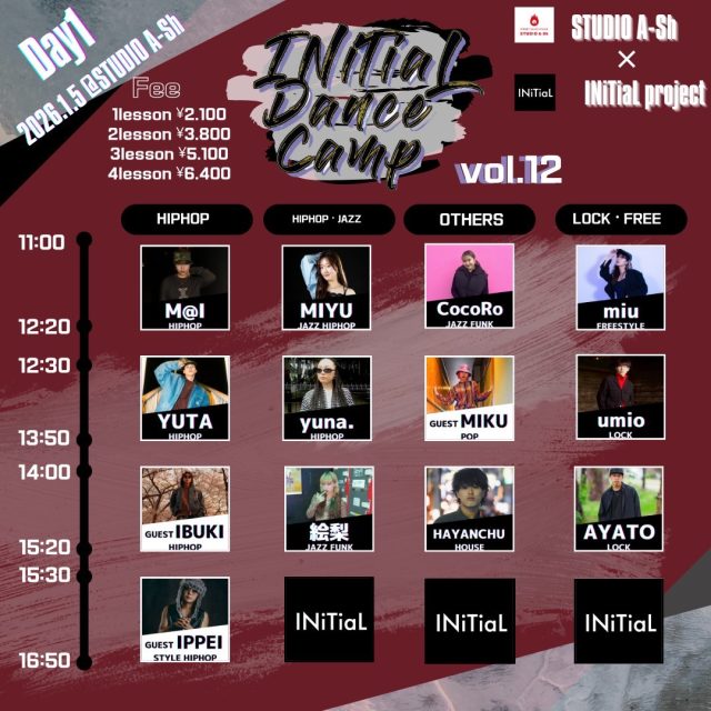 INiTiaL DANCE CAMP VOL.12 DAY1