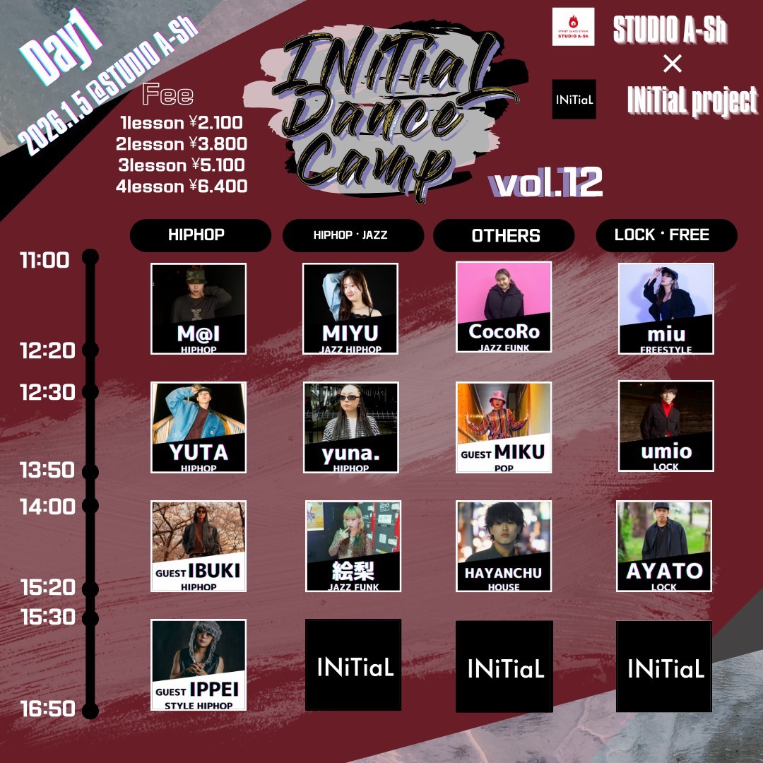 INiTiaL DANCE CAMP VOL.12 DAY1